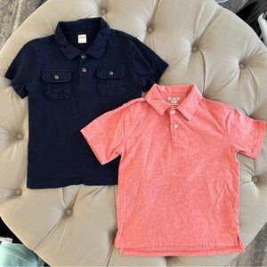 Gymboree Navy and Coral Kids Polo Shirts